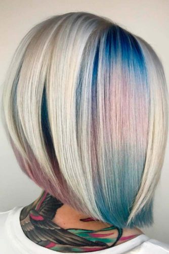 Geode Hair Color on Bob Haircut picture1