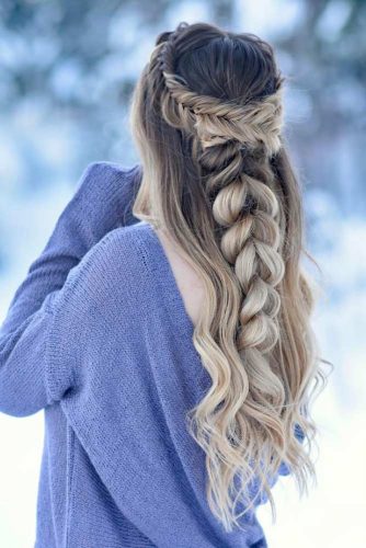Boho Inspired Half Up Half Down Hairstyles picture 1