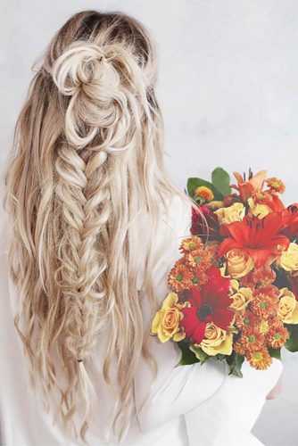 Boho Inspired Half Up Half Down Hairstyles picture 5