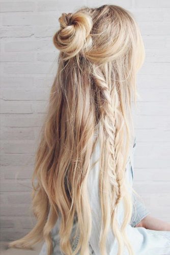 Boho Inspired Half Up Half Down Hairstyles picture 2