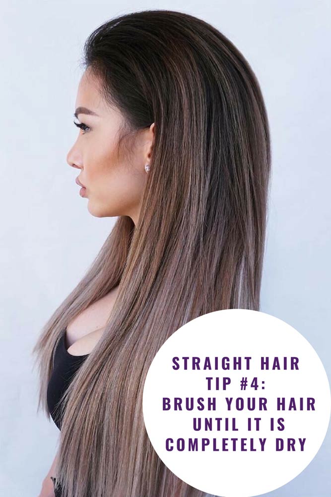 Brush Your Hair Until It’s Completely Dry #straighthair #hairtreatments #longhair