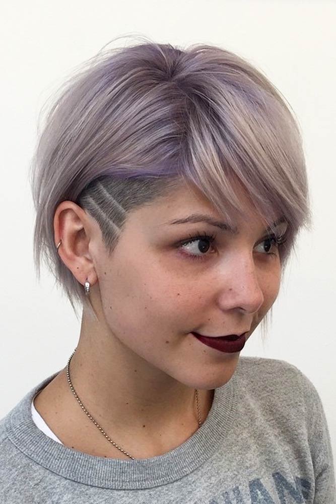 Short Hairstyle With Shaved Temple #undercuthairstyles #hairstyles