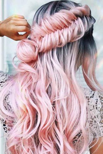 Cute And Easy Hairstyles With Braids Fishtail #braids #half-up