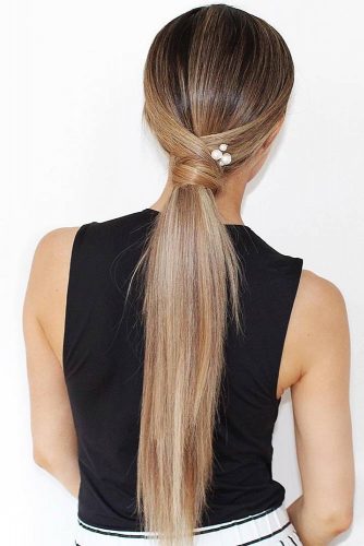 Sleek Low Ponytails #updo #ponytails