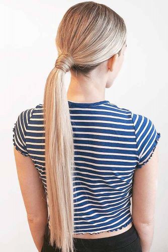 Straight Low Ponytails #updo #ponytails