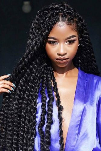 Long and Thick Twist Hairstyles