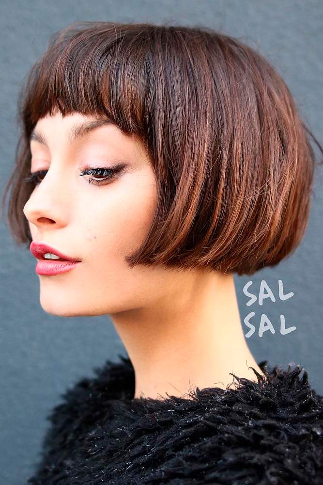 Bob Haircut With French Fringe
