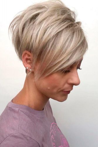 Side Swept Style Long Pixie