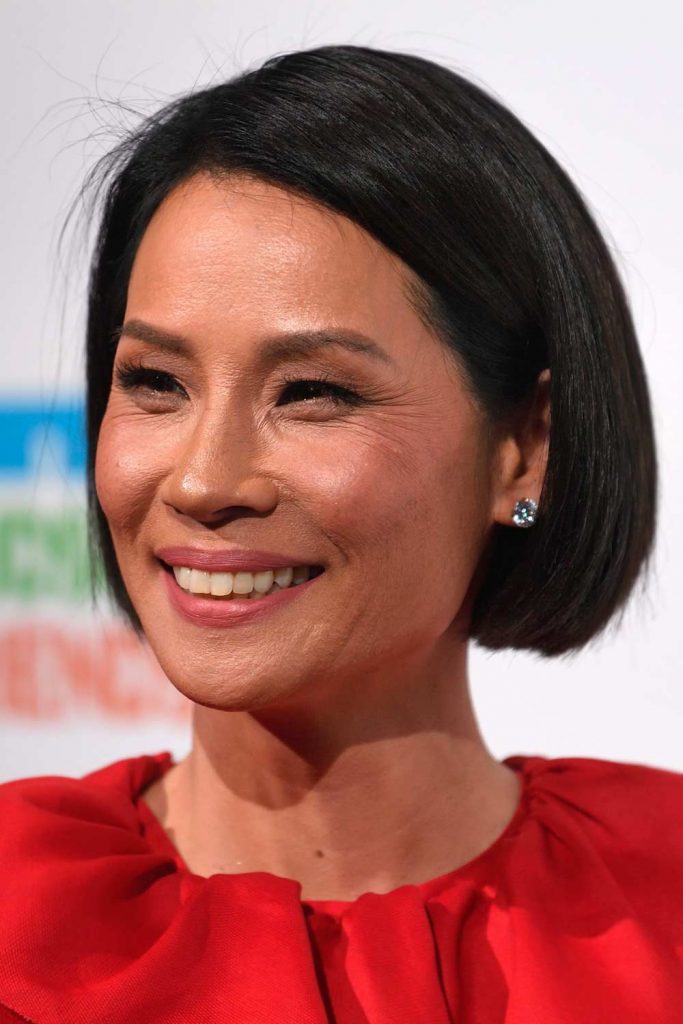 Lucy Liu`s Short Bob #shorthaircut #shortbob