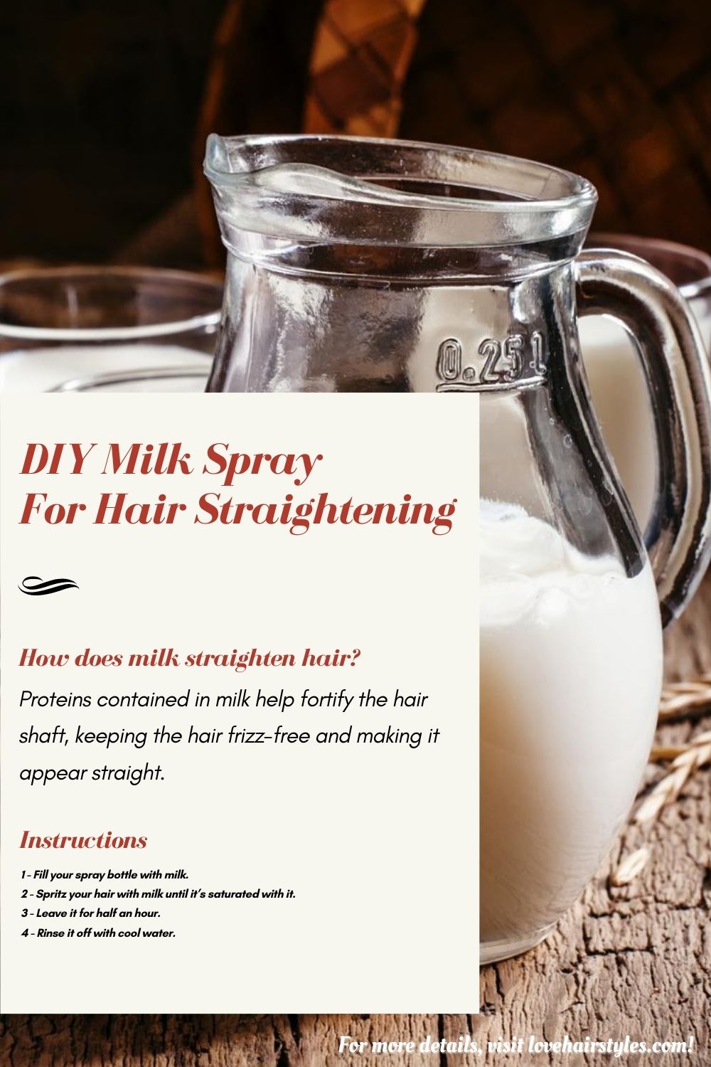 DIY Milk Spray For Straightening