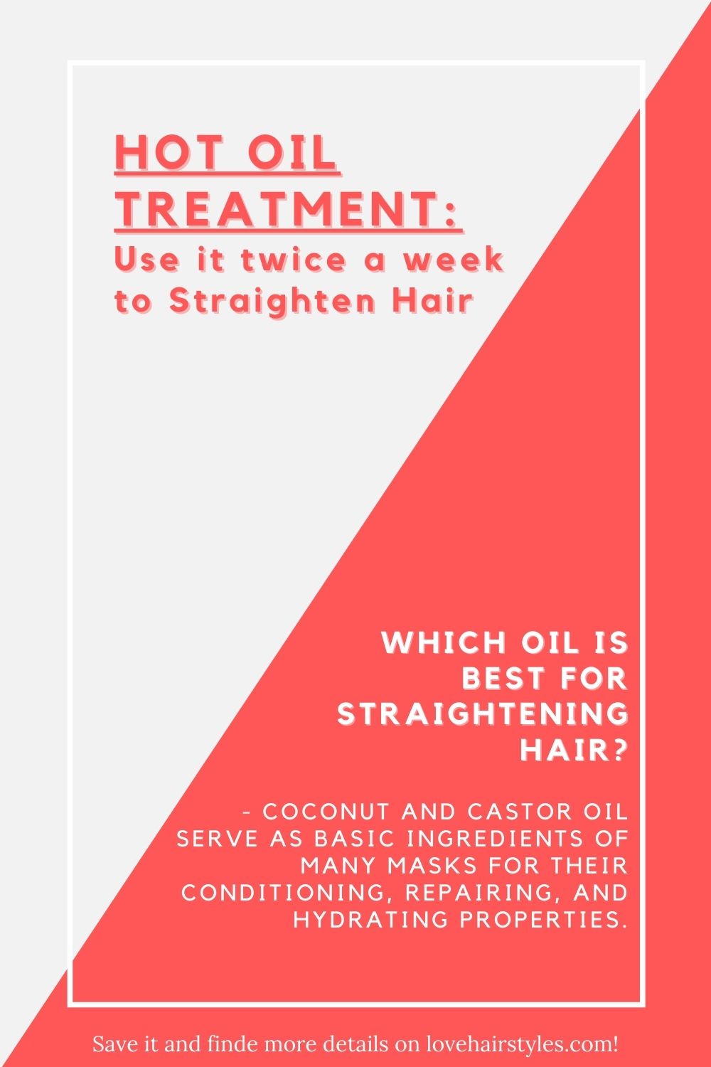 DIY Hot Oil Treatment To Straighten Hair Naturally