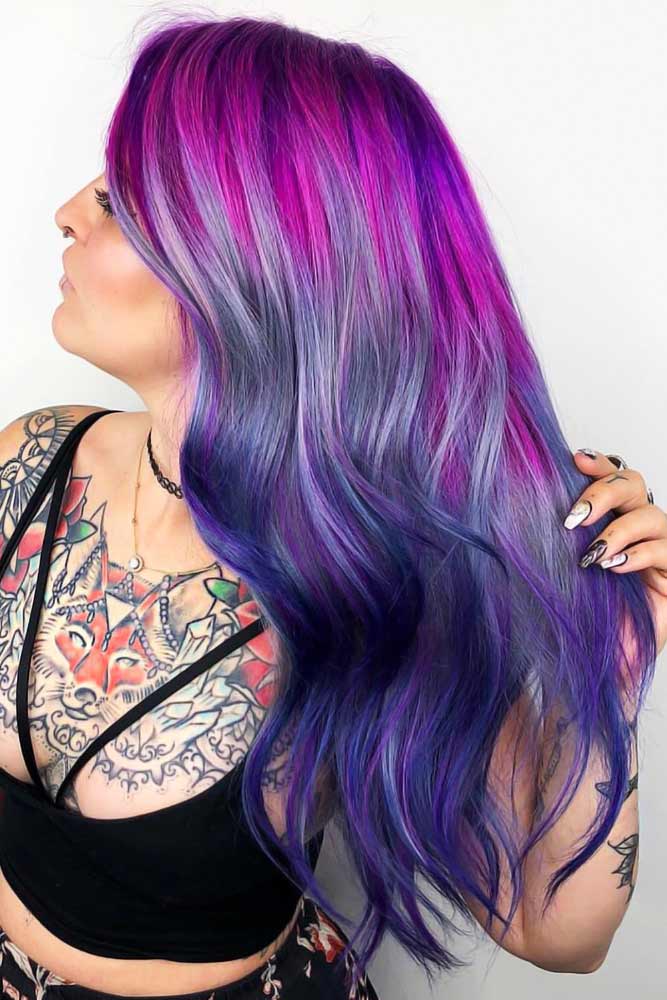 52 Tempting And Attractive Purple Hair Looks | LoveHairStyles.com