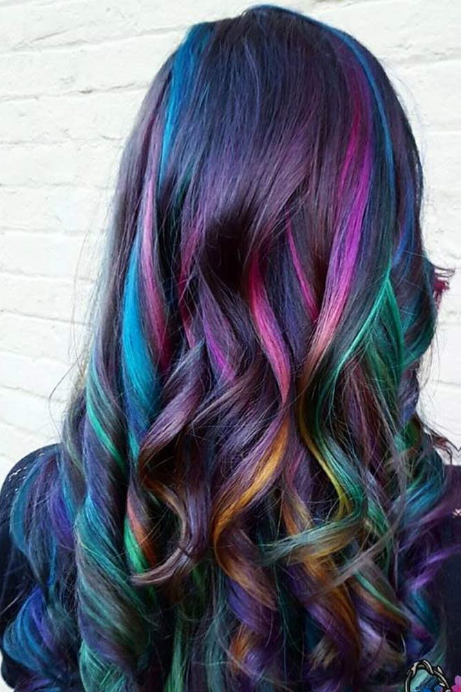 52 Fabulous Rainbow Hair Color Ideas 