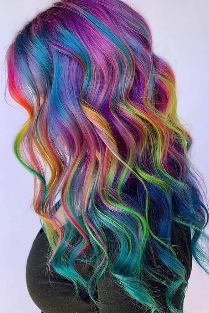 Girl With Rainbow Hair