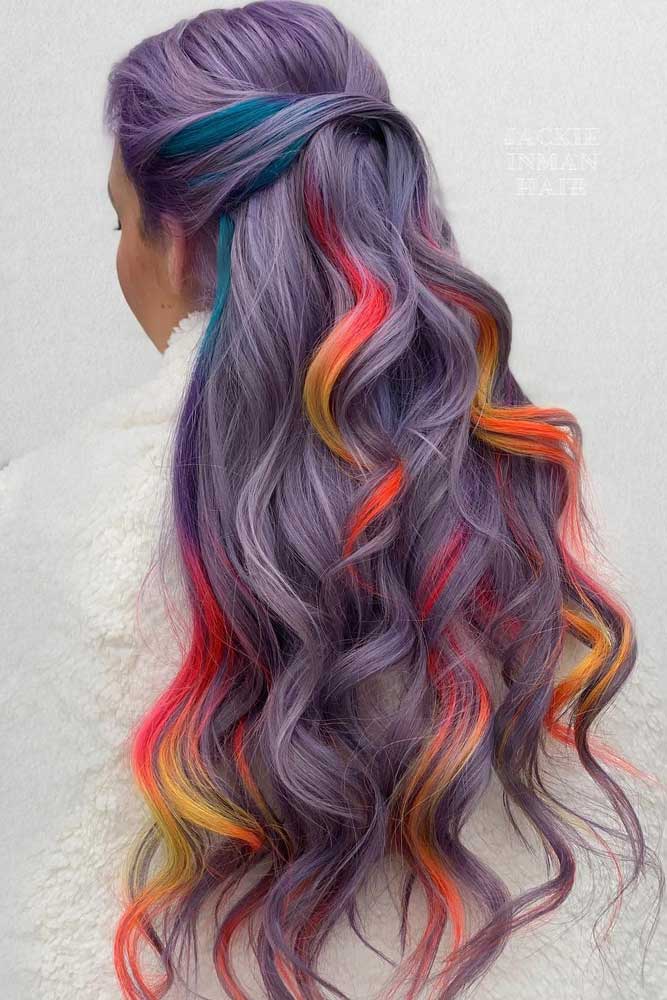40 Fabulous Rainbow Hair Color Ideas 