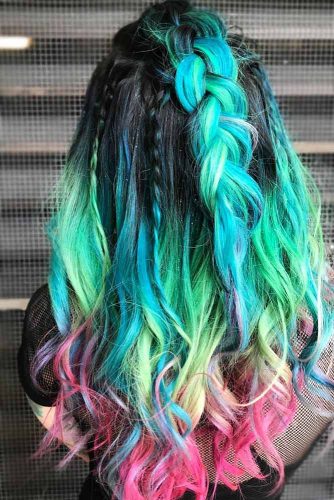 55 Fabulous Rainbow Hair Color Ideas Lovehairstyles Com