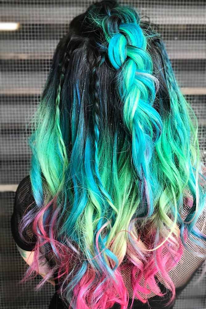 30 Bright RainbowColored Hairstyles By Russian Artist Snezhana  Vinnichenko  Bored Panda