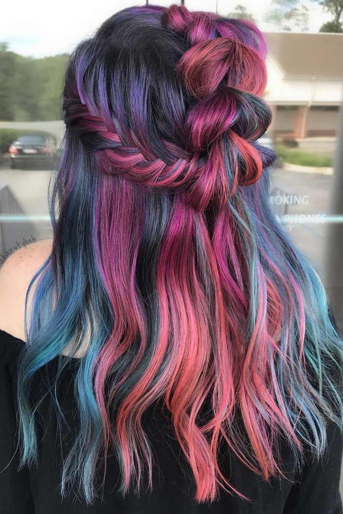 40 Fabulous Rainbow Hair Color Ideas Lovehairstyles Com