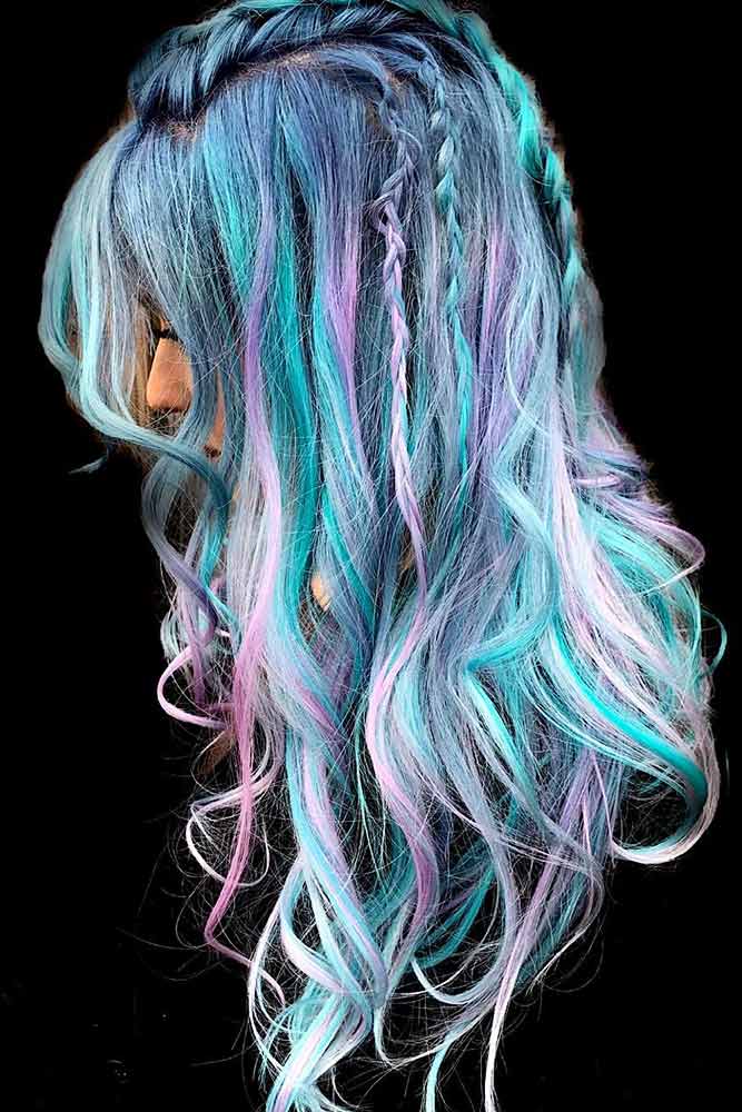 Mermaid Rainbow Hair #rainbowhair #mermaidhair 