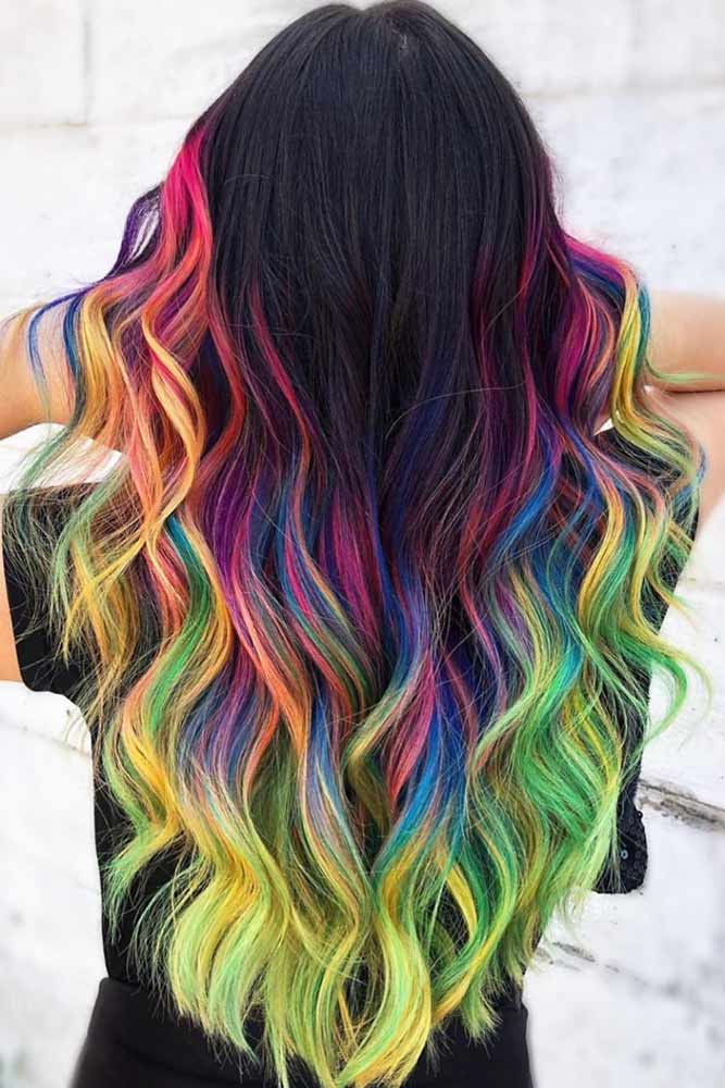 Black Light Rainbow Hair Ideas - wide 6