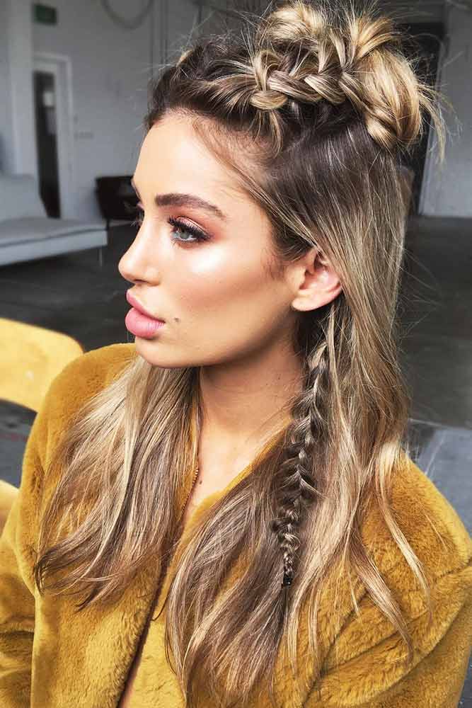 Double Dutch Braids With Knots Half-Up #halfup #braids #knots