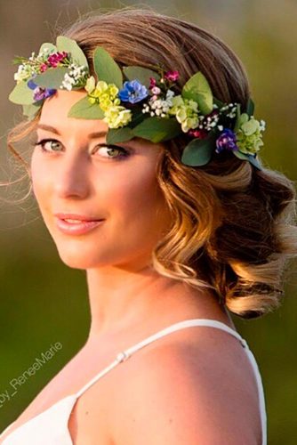 Vintage Updo with a Handmade Flower Crown