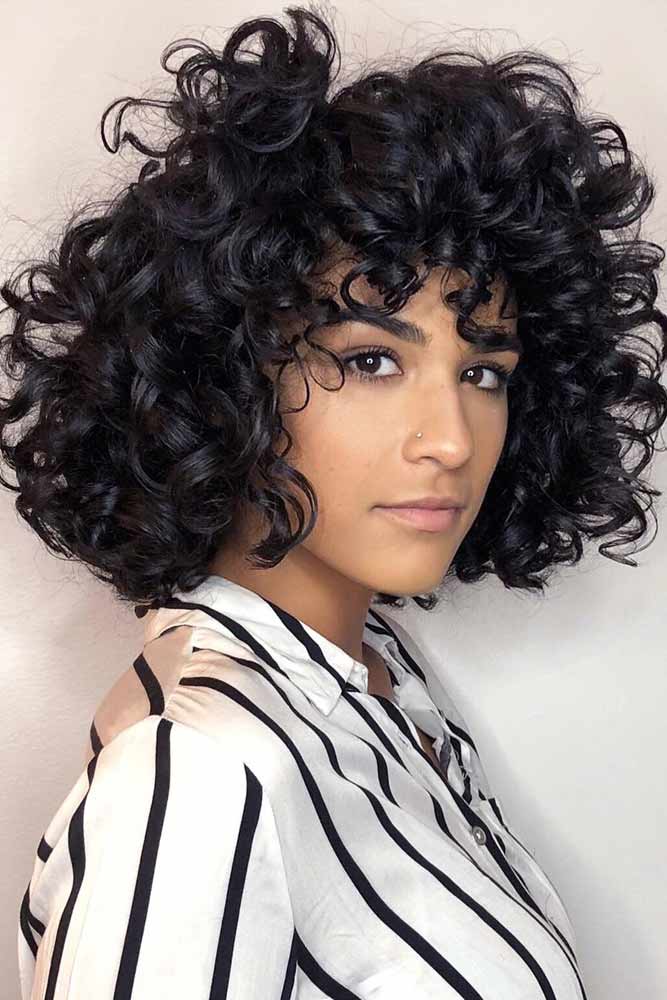 Womens Short Curly Top Wig Ringlets Black Shoulder Length Ladies Adult Curls NEW 