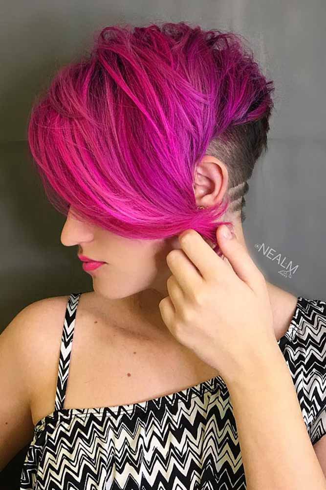 Don’t Forget About Your Face Shape #sidesweptbangs #pixiecut #longpixie #pinkhair