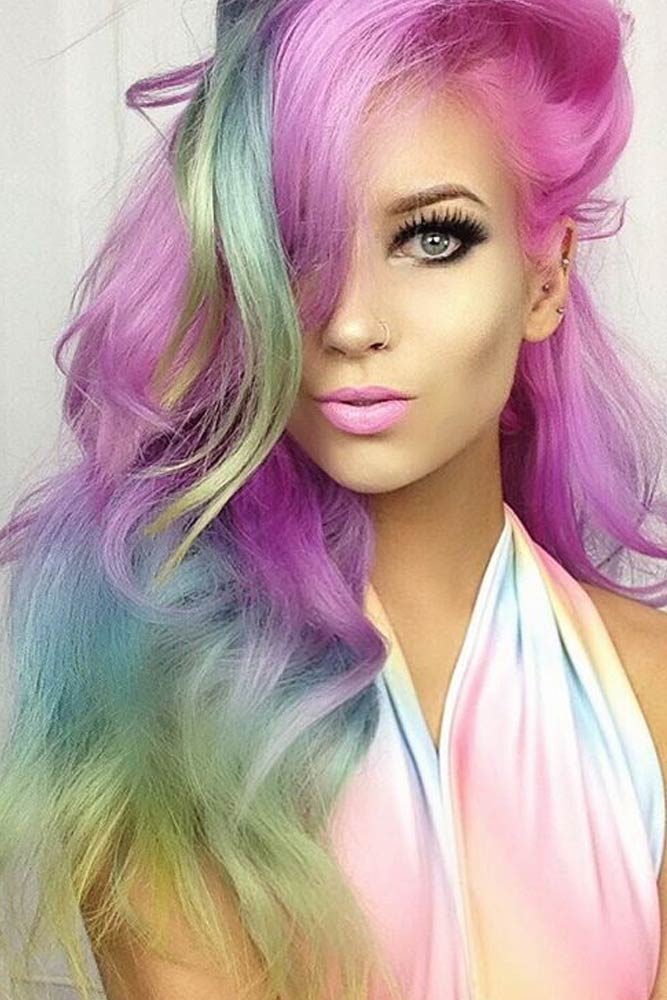 40 Wonderful Cotton Candy Hair Ideas 