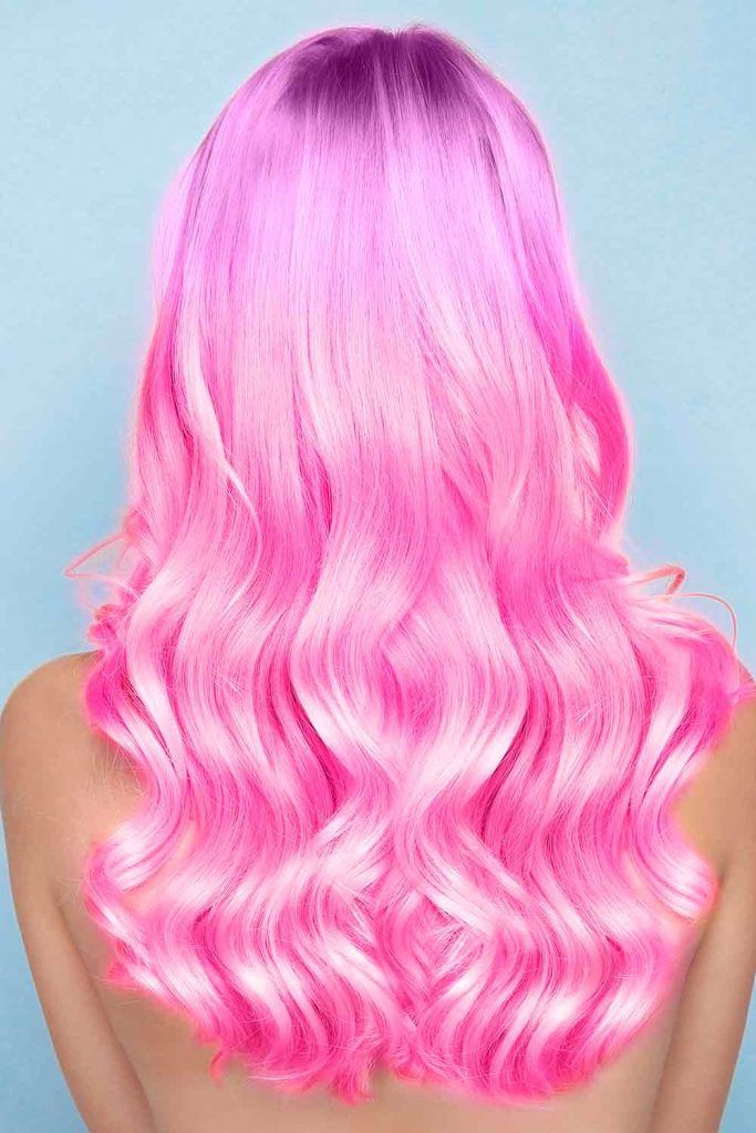 Cotton Candy Pink Ombre Hair