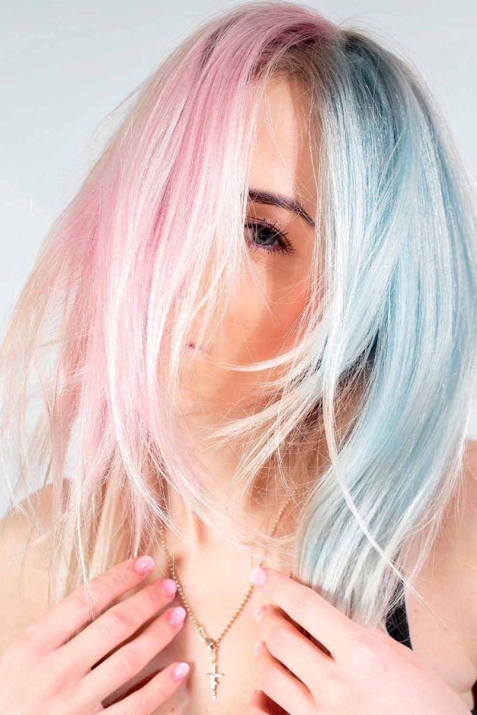 Pink And Blue Cotton Candy Hair