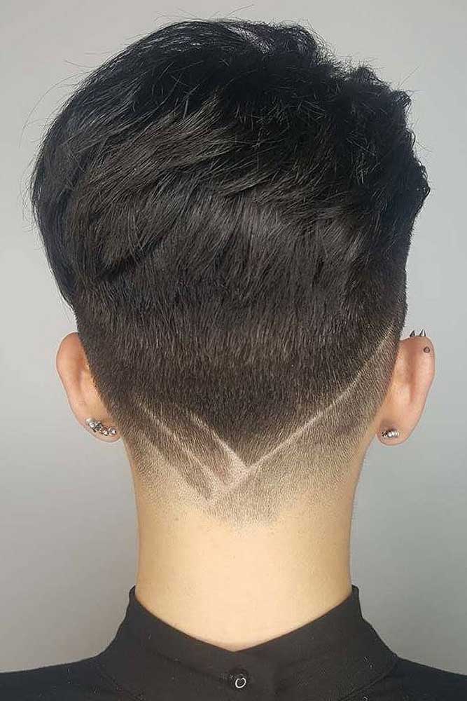 Undercut Fade with Back Shave #undercuthairstyles #undercutwomen