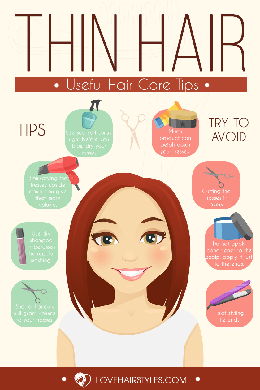 Incredibly Cool Hairstyles For Thin Hair Infographic