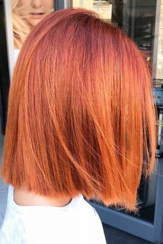 Image of Blunt bob with auburn balayage