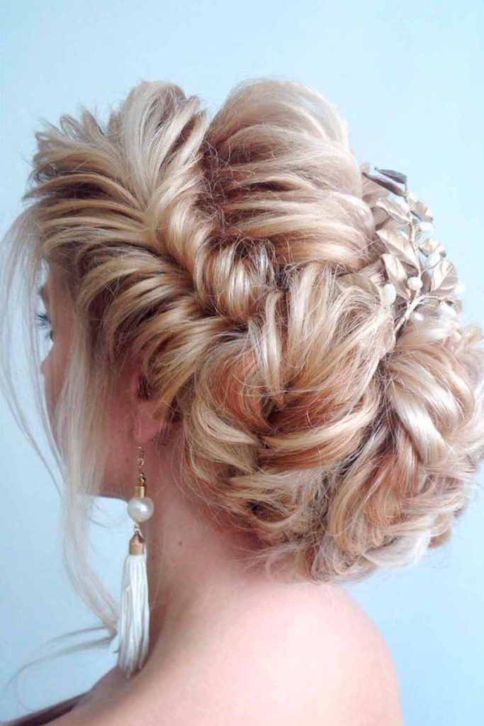 Fishtail Braid Into Bun Hairstyle #voluminousbraid