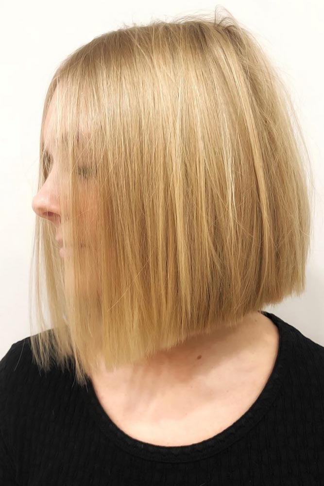 Angled Bob Haircut #thinhair #hairtypes