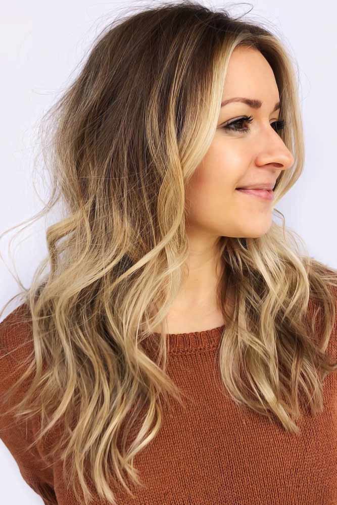 Middle Part Wavy Long Hair #thinhair #hairtypes