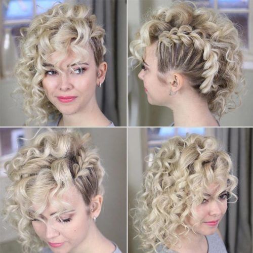 Side Swept Curly Hairstyle #hairstylesforthinhair #hairstyles #thinhair #hairtype