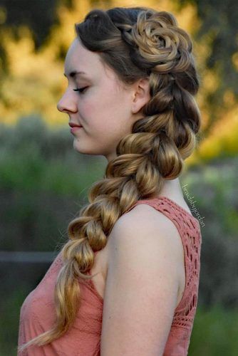 Voluminous Pull Through Side Braid #hairstylesforthinhair #hairstyles #thinhair #hairtype #braids