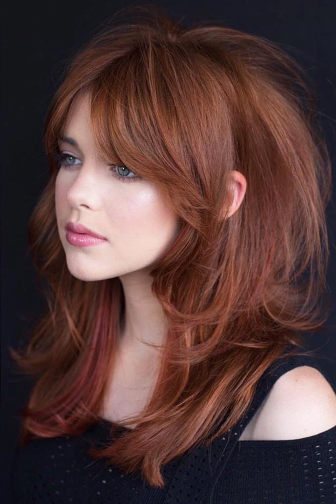 Auburn Racy Razored Layers #layeredhaircuts #layeredhair #haircuts