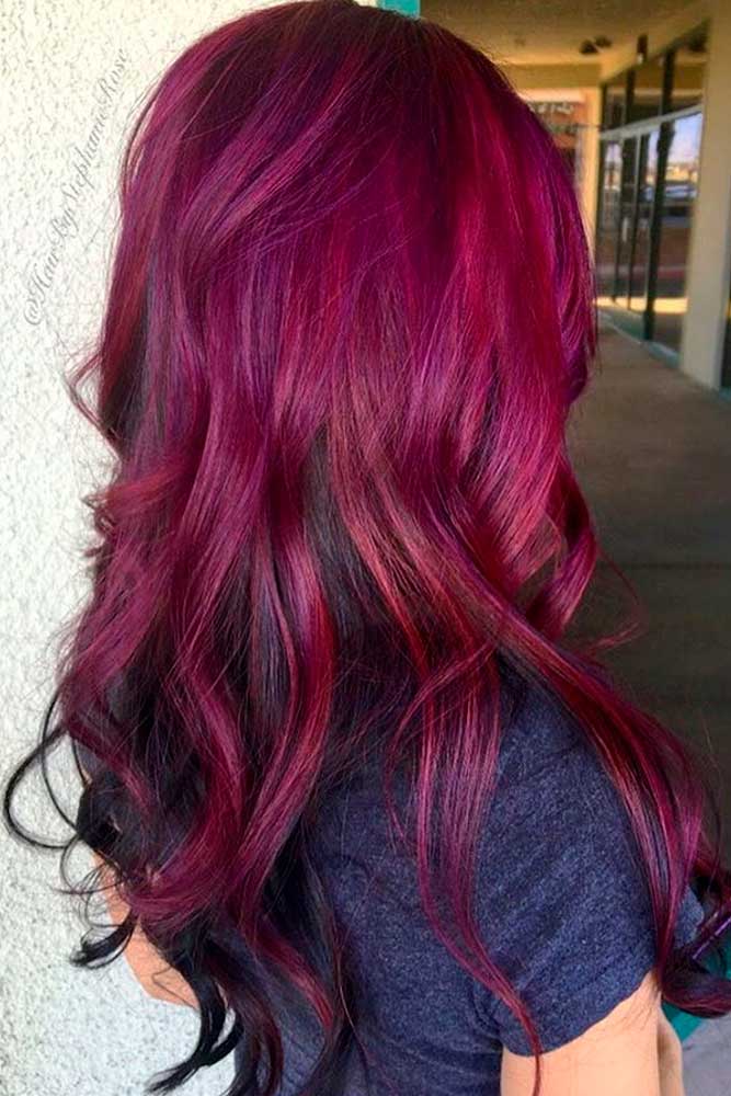 Magenta Color Ideas for Long Hair picture2