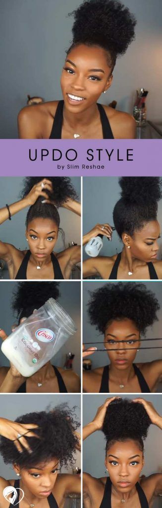 Updo Natural Hairstyles Tutorial #naturalhair #updo