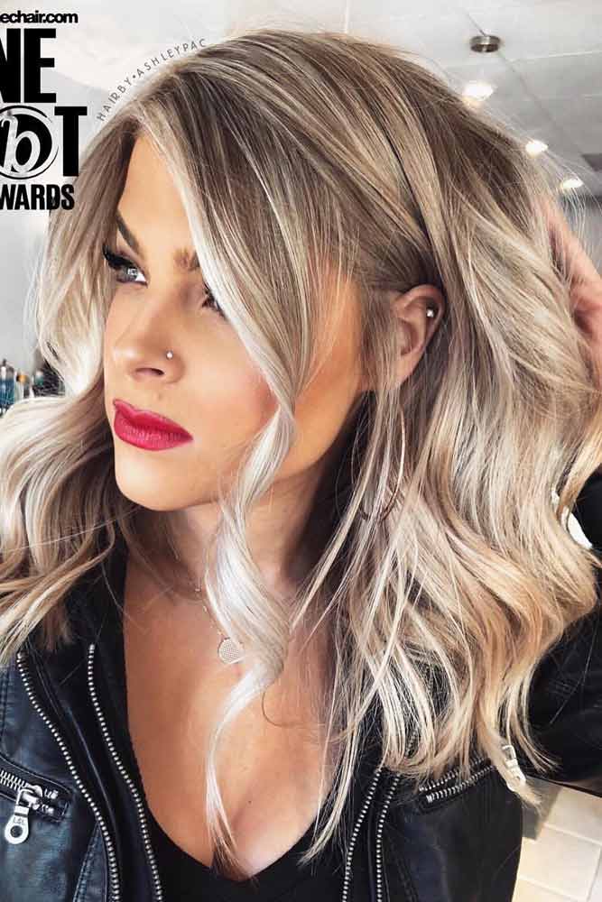 Elegant MediumLong Bob with Balayage  Katharine McPhees Hair Style   Hairstyles Weekly