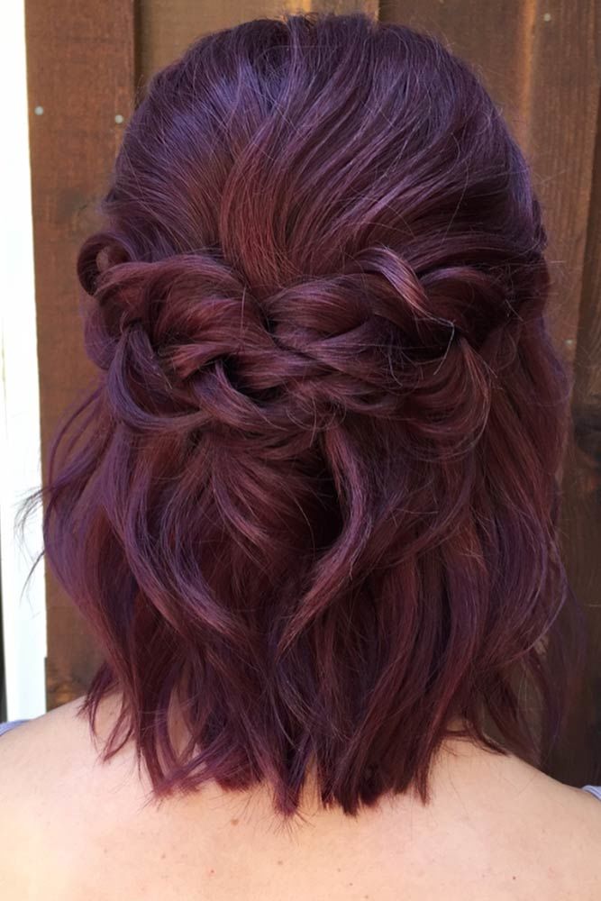 Cute Half-Up Style With Thick Intricate Braid #mediumhair #mediumhairstyles