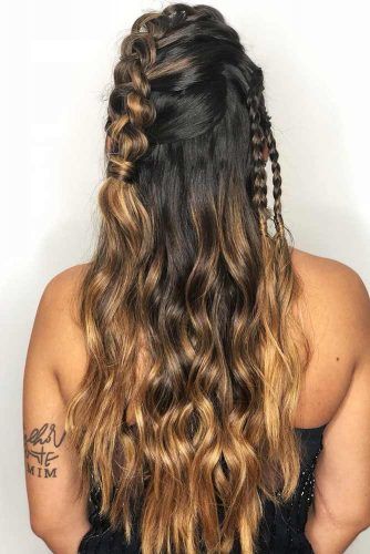 Mohawk Braids Lagertha Half-Up Hairstyles #braids #halfup
