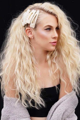 Barrette With Pearls Waves #hairbarrettes