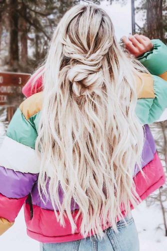 Braided Half-Up Styles Bun #braids
