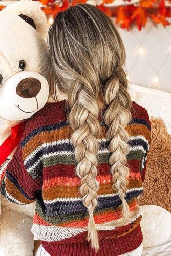 Messy Double Braids Ideas #braids #longhair