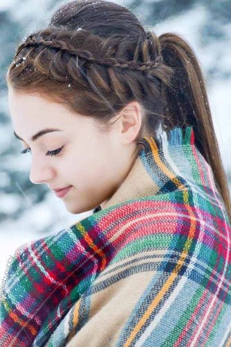 Stacked Braid Hairstyles Ponytail #braids #ponytail