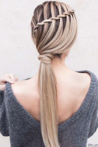 Braided Ponytails Waterfall #braids #ponytail
